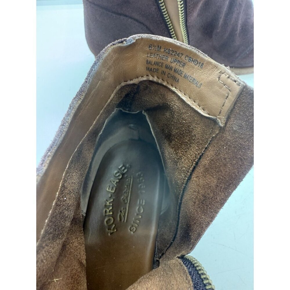 Kork-Ease Giba Suede Ankle Boot Size 6.5 M Wine Burgundy Women’s Bootie Size Zip - Picture 8 of 8